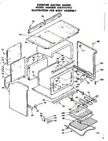 Body Assembly parts for Kenmore Range 628.9197910 (6289197910, 628 9197910) from AppliancePartsPros.com