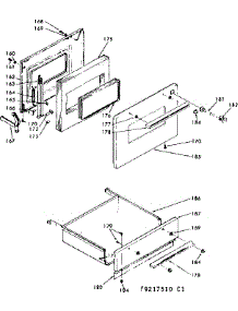 Door And Drawer parts for Kenmore Range 628.9217510 (6289217510, 628 9217510) from AppliancePartsPros.com