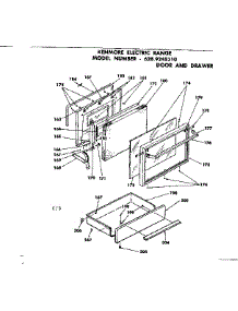 Door And Drawer parts for Kenmore Range 628.9248210 (6289248210, 628 9248210) from AppliancePartsPros.com