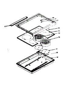 Top Cook Surface & Main Top Cook Surface parts for Kenmore Range 628.9287440 (6289287440, 628 9287440) from AppliancePartsPros.com