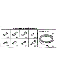 Wiring And Wiring Terminals parts for Kenmore Range 628.9347100 (6289347100, 628 9347100) from AppliancePartsPros.com