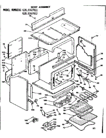 Body Assembly parts for Kenmore Range 628.9367811 (6289367811, 628 9367811) from AppliancePartsPros.com