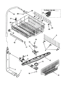 Upper Dishrack And Water Feed parts for Kenmore Dishwasher 665.16819990 (66516819990, 665 16819990) from AppliancePartsPros.com