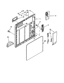 Inner Door parts for Kenmore Dishwasher 665.16822000 (66516822000, 665 16822000) from AppliancePartsPros.com