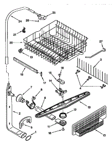 Upper Dishrack And Water Feed parts for Kenmore Dishwasher 665.16831790 (66516831790, 665 16831790) from AppliancePartsPros.com