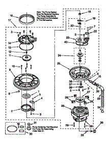 Pump And Motor parts for Kenmore Dishwasher 665.16831791 (66516831791, 665 16831791) from AppliancePartsPros.com