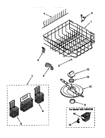 Lower Dishrack parts for Kenmore Dishwasher 665.16835790 (66516835790, 665 16835790) from AppliancePartsPros.com