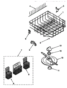 Lower Dishrack parts for Kenmore Dishwasher 665.16835791 (66516835791, 665 16835791) from AppliancePartsPros.com