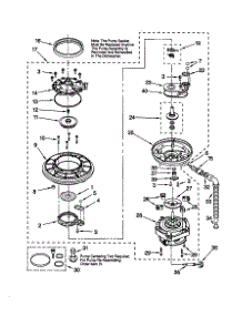 Pump And Motor parts for Kenmore Dishwasher 665.16835793 (66516835793, 665 16835793) from AppliancePartsPros.com