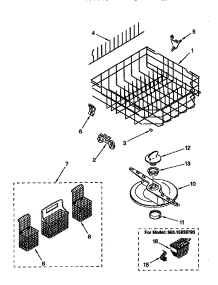 Lower Dishrack parts for Kenmore Dishwasher 665.16838790 (66516838790, 665 16838790) from AppliancePartsPros.com