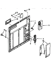 Inner Door Parts parts for Kenmore Dishwasher 665.1684990 (6651684990, 665 1684990) from AppliancePartsPros.com