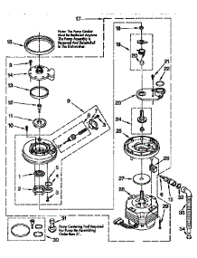 Pump And Motor Parts parts for Kenmore Dishwasher 665.1684990 (6651684990, 665 1684990) from AppliancePartsPros.com