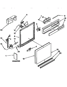 Frame And Console parts for Kenmore Dishwasher 665.1684991 (6651684991, 665 1684991) from AppliancePartsPros.com