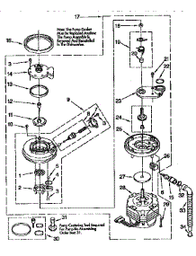 Pump And Motor parts for Kenmore Dishwasher 665.1684991 (6651684991, 665 1684991) from AppliancePartsPros.com