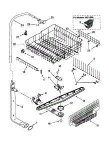 Upper Dishrack And Water Feed parts for Kenmore Dishwasher 665.16862992 (66516862992, 665 16862992) from AppliancePartsPros.com