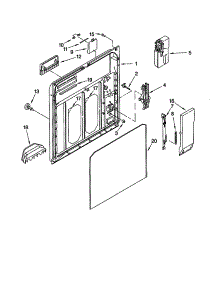 Inner Door parts for Kenmore Dishwasher 665.16869990 (66516869990, 665 16869990) from AppliancePartsPros.com
