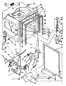 Tub parts for Kenmore Dishwasher 665.1687580 (6651687580, 665 1687580) from AppliancePartsPros.com