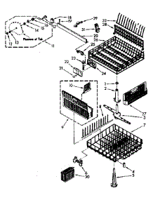 Dishrack parts for Kenmore Dishwasher 665.1687580 (6651687580, 665 1687580) from AppliancePartsPros.com