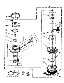 Pump And Motor parts for Kenmore Dishwasher 665.1687581 (6651687581, 665 1687581) from AppliancePartsPros.com
