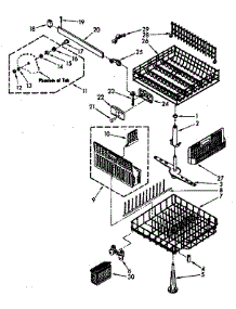 Dishrack parts for Kenmore Dishwasher 665.1687581 (6651687581, 665 1687581) from AppliancePartsPros.com