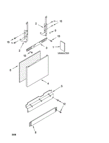 Door And Panel Parts parts for Kenmore Dishwasher 665.16879000 (66516879000, 665 16879000) from AppliancePartsPros.com