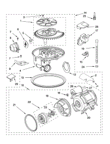 Pump And Motor Parts parts for Kenmore Dishwasher 665.16879000 (66516879000, 665 16879000) from AppliancePartsPros.com