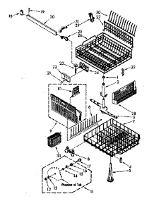 Dishrack parts for Kenmore Dishwasher 665.1688580 (6651688580, 665 1688580) from AppliancePartsPros.com