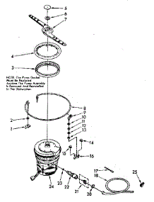 Heater, Pump And Lower Sprayarm parts for Kenmore Dishwasher 665.1688580 (6651688580, 665 1688580) from AppliancePartsPros.com