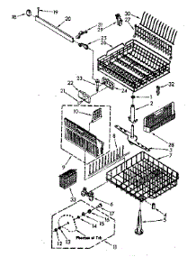 Dishrack Parts parts for Kenmore Dishwasher 665.1688581 (6651688581, 665 1688581) from AppliancePartsPros.com
