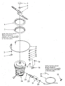 Heater, Pump And Lower Sprayarm parts for Kenmore Dishwasher 665.1688583 (6651688583, 665 1688583) from AppliancePartsPros.com