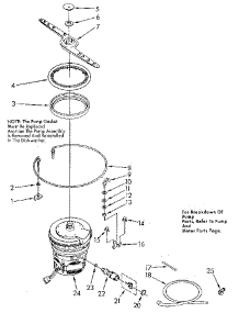 Heater, Pump And Lower Sprayarm parts for Kenmore Dishwasher 665.1688584 (6651688584, 665 1688584) from AppliancePartsPros.com