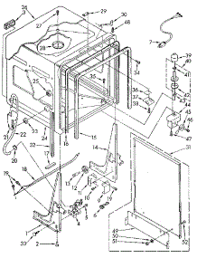 Tub parts for Kenmore Dishwasher 665.1688584 (6651688584, 665 1688584) from AppliancePartsPros.com