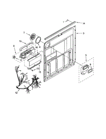 Door And Latch parts for Kenmore Dishwasher 665.16887000 (66516887000, 665 16887000) from AppliancePartsPros.com