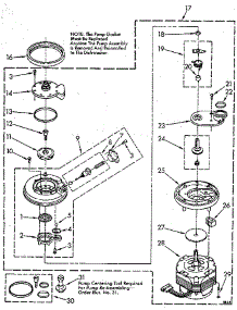 Pump And Motor parts for Kenmore Dishwasher 665.1690190 (6651690190, 665 1690190) from AppliancePartsPros.com
