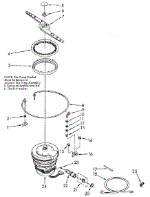 Heater, Pump / Lower Sprayarm parts for Kenmore Dishwasher 665.1690192 (6651690192, 665 1690192) from AppliancePartsPros.com