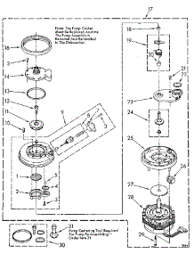 Pump And Motor parts for Kenmore Dishwasher 665.1690192 (6651690192, 665 1690192) from AppliancePartsPros.com