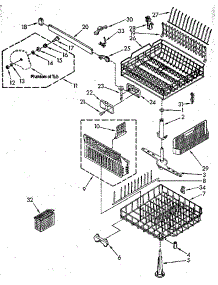 Dishrack parts for Kenmore Dishwasher 665.1690591 (6651690591, 665 1690591) from AppliancePartsPros.com