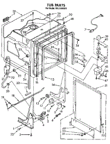 Tub parts for Kenmore Dishwasher 665.1690591 (6651690591, 665 1690591) from AppliancePartsPros.com