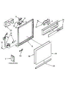 Frame And Console parts for Kenmore Dishwasher 665.1691190 (6651691190, 665 1691190) from AppliancePartsPros.com