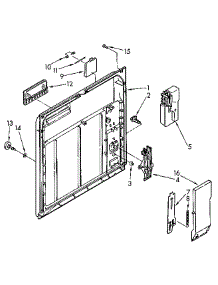 Inner Door parts for Kenmore Dishwasher 665.1691190 (6651691190, 665 1691190) from AppliancePartsPros.com