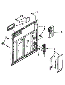 Inner Door Parts parts for Kenmore Dishwasher 665.1691192 (6651691192, 665 1691192) from AppliancePartsPros.com