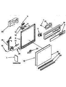 Frame And Console Parts parts for Kenmore Dishwasher 665.1691192 (6651691192, 665 1691192) from AppliancePartsPros.com