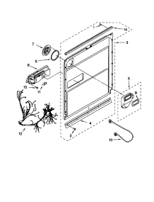 Door And Latch parts for Kenmore Dishwasher 665.16912001 (66516912001, 665 16912001) from AppliancePartsPros.com