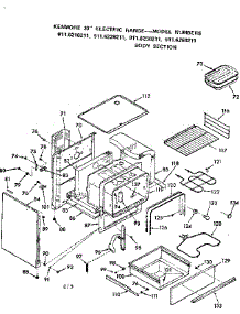Body Section parts for Kenmore Range 911.6228211 (9116228211, 911 6228211) from AppliancePartsPros.com