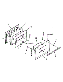 Model Number 911.6268411 Oven Door Section parts for Kenmore Range 911.6228411 (9116228411, 911 6228411) from AppliancePartsPros.com