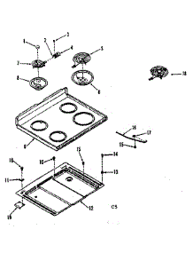 Main Section parts for Kenmore Range 911.6228710 (9116228710, 911 6228710) from AppliancePartsPros.com