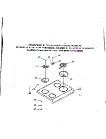 Main Top Section parts for Kenmore Range 911.6238310 (9116238310, 911 6238310) from AppliancePartsPros.com