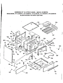 Body Section parts for Kenmore Range 911.6248310 (9116248310, 911 6248310) from AppliancePartsPros.com