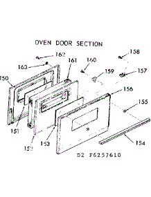 Oven Door Section parts for Kenmore Range 911.6257610 (9116257610, 911 6257610) from AppliancePartsPros.com