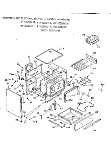 Body Section parts for Kenmore Range 911.6268111 (9116268111, 911 6268111) from AppliancePartsPros.com